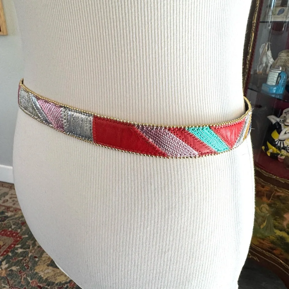 Colorful Patchwork Retro Belt